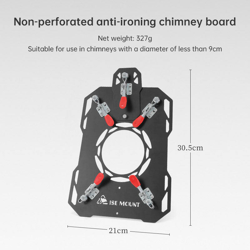 Anti-ironing board for chimney of outdoor tent stove aluminum alloy open-free fire-retardant board for camping firewood stove
