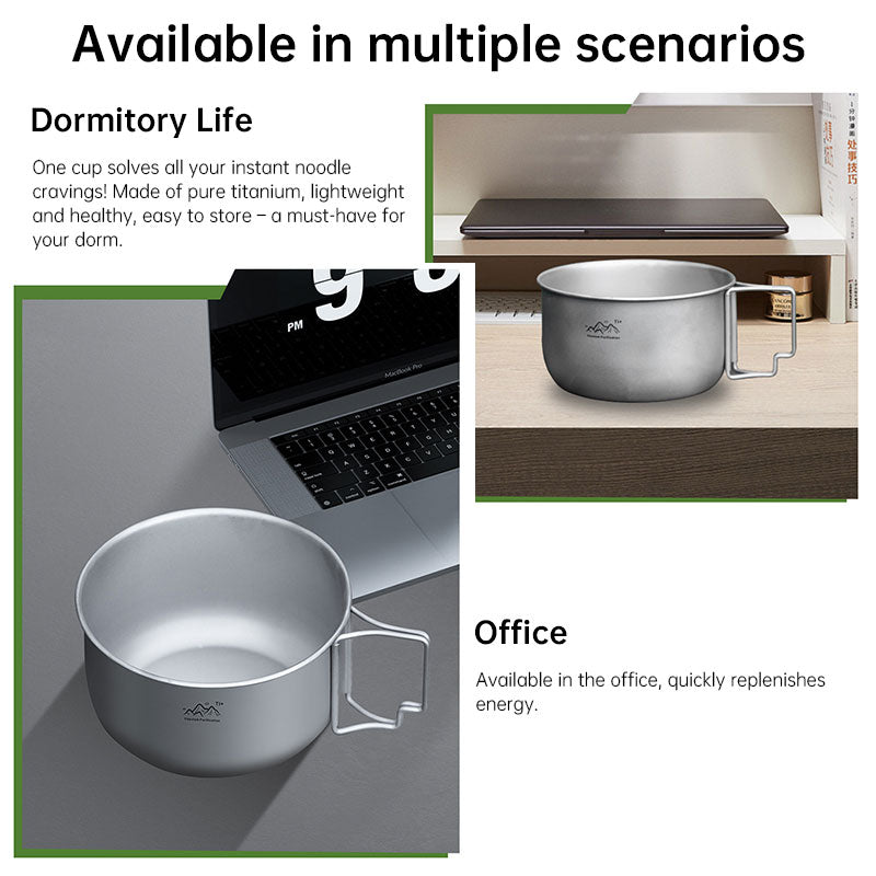 Titanium Alloy Camping Pot - Lightweight Collapsible Outdoor Cooking Pot